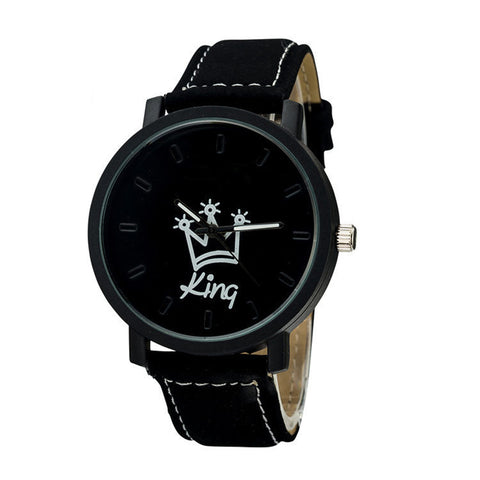 King and Queen Couples Leather Watches