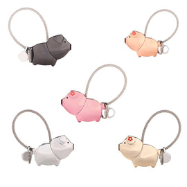 3D Kiss Pig Couple Keychain