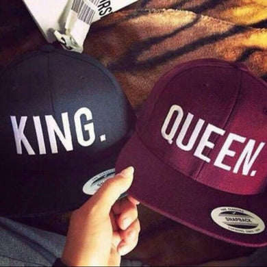 Snapback King and Queen Embroidery Couple Cap