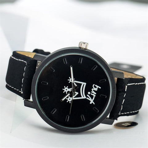 King and Queen Couples Leather Watches