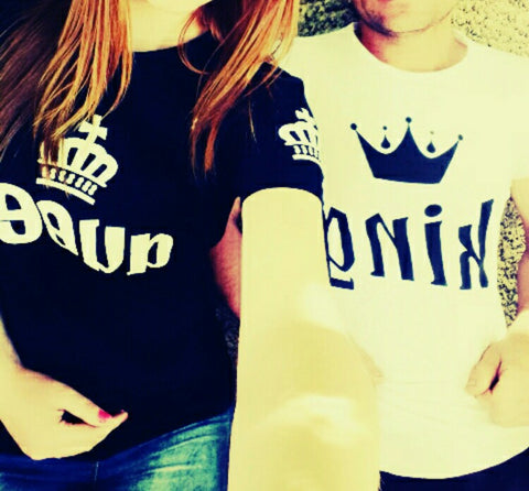 King Queen Lovers T Shirt