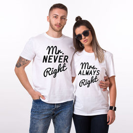 Printed Short Sleeve Couple T-Shirts