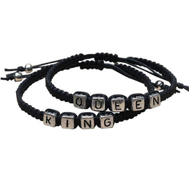 King and Queen Letter Bracelet