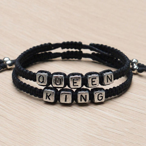 King and Queen Letter Bracelet
