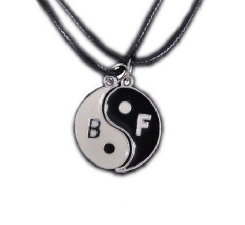 Silver Yin Yang Couple Pendant Necklaces