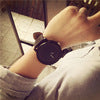 Black and White for Couple Leather Wrist Watch