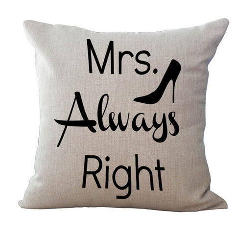 Couple Cotton Linen Pillow Case