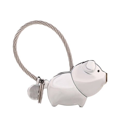 3D Kiss Pig Couple Keychain