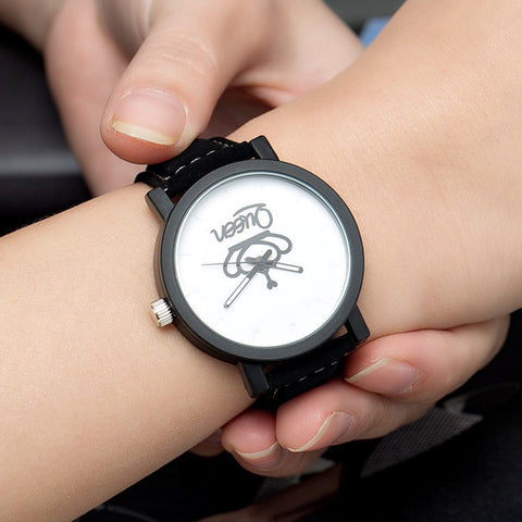 King and Queen Couples Leather Watches